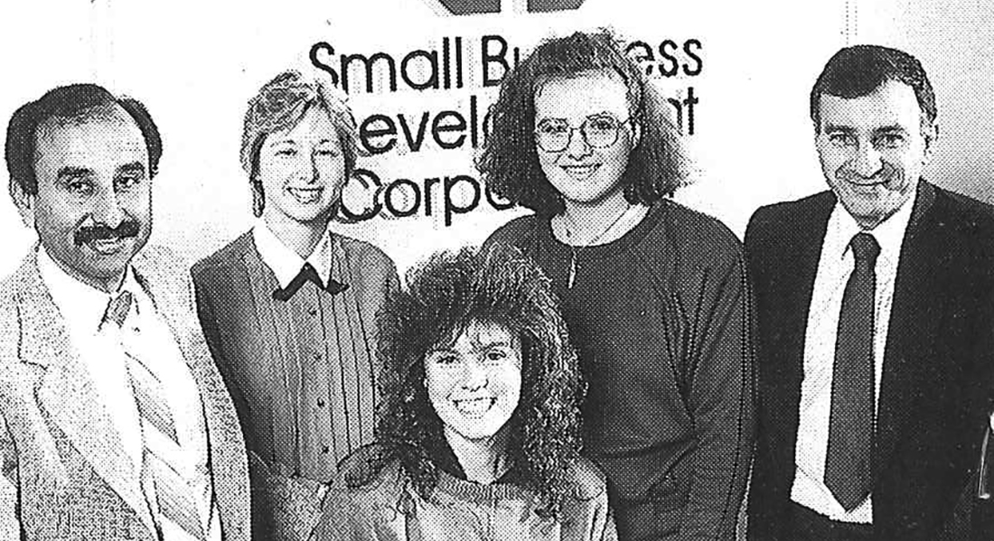 Photo of SBDC staff when the agency opened in 1984.